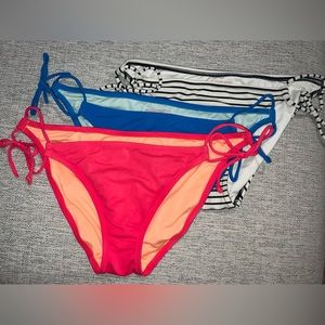 EUC Victoria Secrets Side Bow Bikini Bottoms